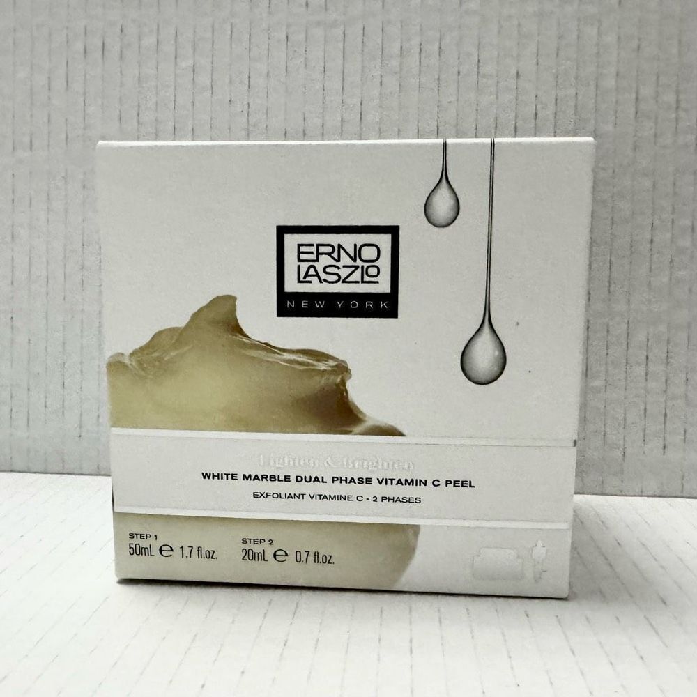 NEW! Erno Laszlo Lighten & Brighten White Marble Dual Phase Vitamin C‎ Peel 50mL